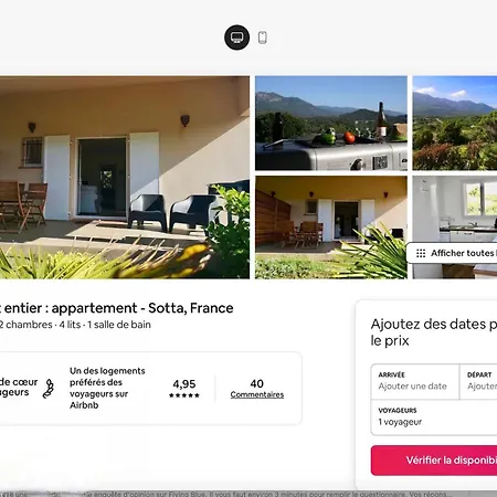 Avec Jardin Entre Porto-vecchio Et Figari - Casa Mattiste דירה *